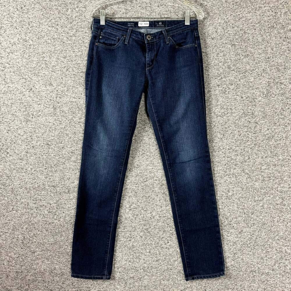 AG Adriano Goldschmied Women’s 27R The Stilt Cigarette Leg Blue Stretch Jeans